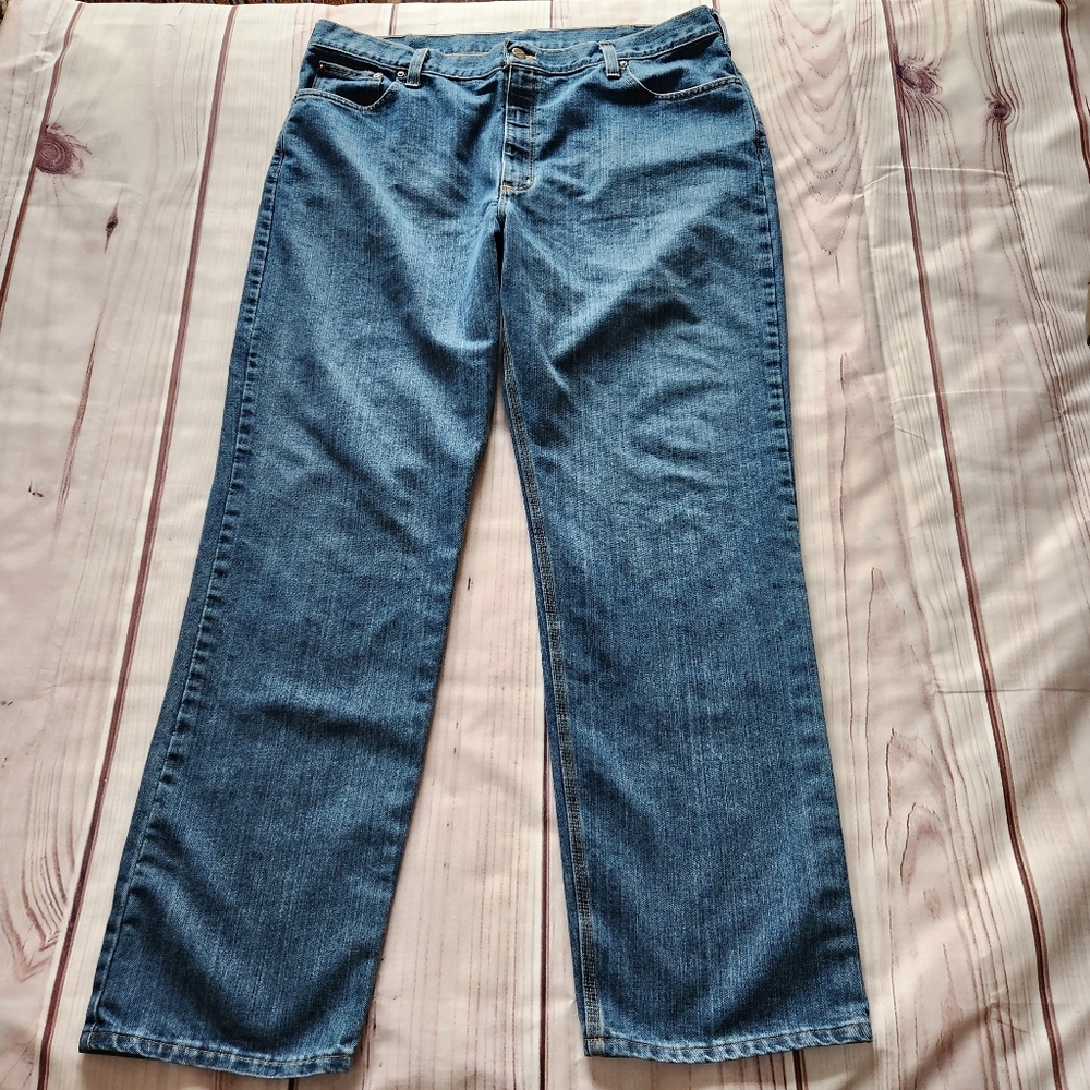 Carhartt "Holter" Relaxed Fit Straight Leg Blue Jeans | Men's Size 40x34 - Picture 2 of 10